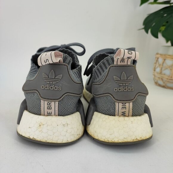 Adidas Women's NMD R1 Gray Mesh Low Top Trainer Sneakers Size 7 - Picture 3 of 8